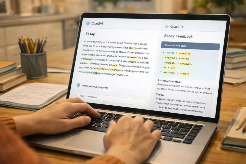 Using ChatGPT to provide instant feedback on a child’s essay