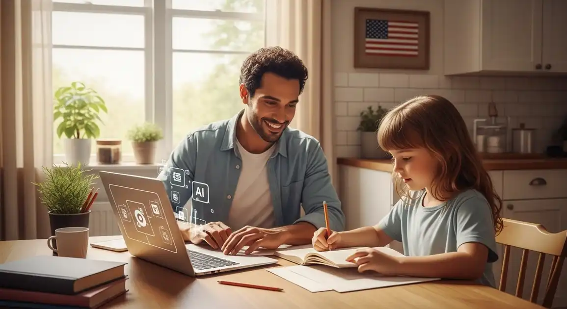 Best AI Tools for Homeschooling Parents in the United States (2026 Guide) Homeschooling parent in the United States using AI tools to support lesson planning and learning at home