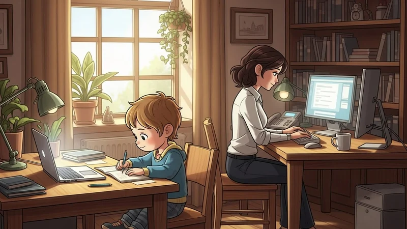 AI Supported Homeschooling - The Hidden Fix When Traditional Support Falls Short 2 Child learning independently at home with AI tools