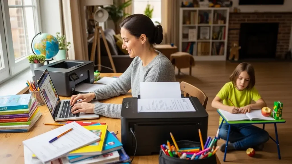 AI tool creating printable homeschool worksheets for elementary students