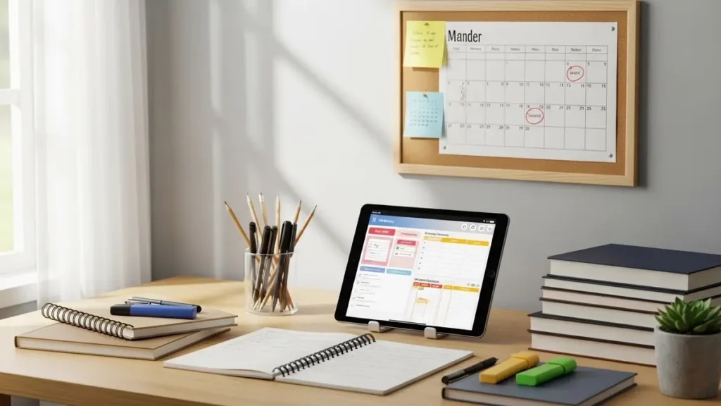 Digital homeschool planner dashboard using AI tools for organization