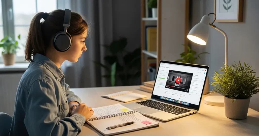 Understanding the High School Curriculum: A Basic Guide 3 A high school student using a laptop at home to access an online high school curriculum platform.