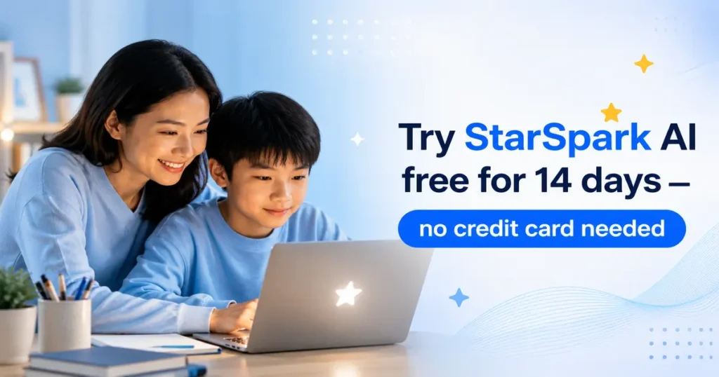 parent and homeschool kid trying best math homework help tool StarSpark AI free trial Best Math Homework Help for Homeschool Kids: ChatGPT vs StarSpark AI (2026)