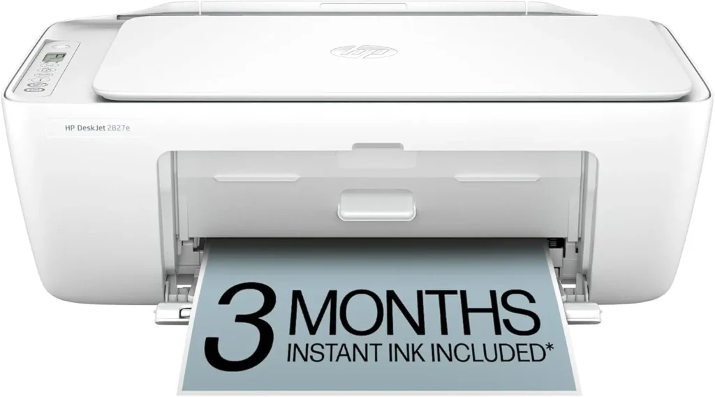 wireless home printer printing homeschool worksheet for child at home desk